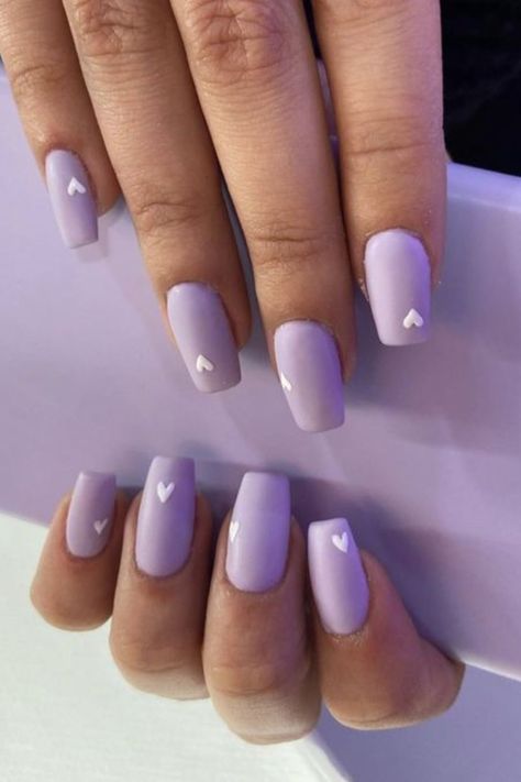 25 Birthday Nail Ideas You Shouldn’t Miss Lilac Nails Design, Ongles Gel Violet, Light Purple Nails, Teen Nails, Violet Nails, 2023 Nails, Purple Nail Art, Lilac Nails, Purple Acrylic Nails