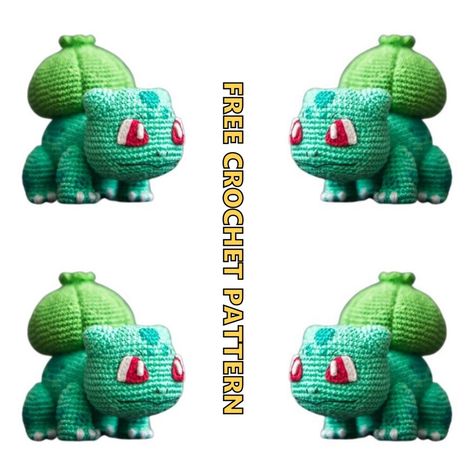 Bulbasaur Amigurumi Free Pattern, Crochet Bulbasaur Pattern Free, Bulbasaur Crochet Pattern Free, Amigurumi Pokemon Free Pattern, Free Pokemon Crochet Patterns, Bulbasaur Crochet Pattern, Pokemon Amigurumi Free Pattern, Crochet Bulbasaur, Pokemon Amigurumi