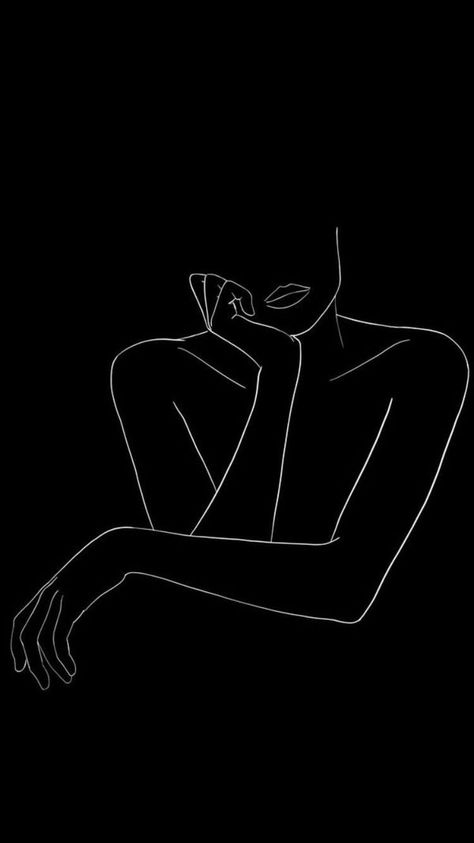 Art Drawings Black And White, Black Paper Drawing, Black And White Art Drawing, Line Art Design, Black And White Art, Small Canvas Art, Dark Wallpaper Iphone, Outline Art, Art Wallpaper Iphone