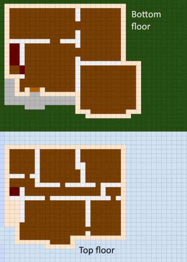 Minecraft House Measurements, Minecraft House With Dimensions, Minecraft House Two Floors, Minecraft Floor Plans Houses, Minecraft House Layout With Numbers, Minecraft Cottage Floor Plans, Cute Minecraft House Template, Mc House Ideas Layout, Mc House Layouts