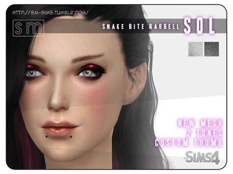 Snakebites & Barbells Snake Bite Piercing, Snakebites, Barbell Piercing, Snake Bites, Sims Community, The Sims4, Sims 4 Cc, Sims 4 Custom Content, The Sims Resource