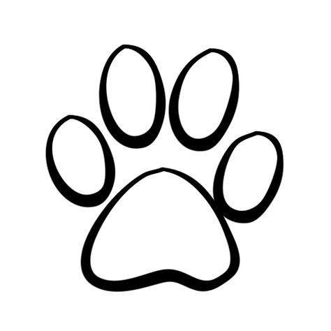 Dog paw print line art Cat Paw Print Tattoo, Paw Print Clip Art, Paw Print Image, Dog Paw Tattoo, Dog Outline, Panel Ideas, Paw Tattoo, Cat Paw Print, Dog Paw Print