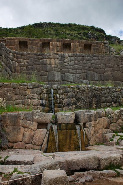 Tambomachay | Tambomachay is known as "the bath of the Incas… | Flickr Inca Empire, Machu Picchu Peru, Inca Trails, Les Continents, Cusco Peru, Sacred Valley, Peru Travel, Ancient Mysteries, South America Travel