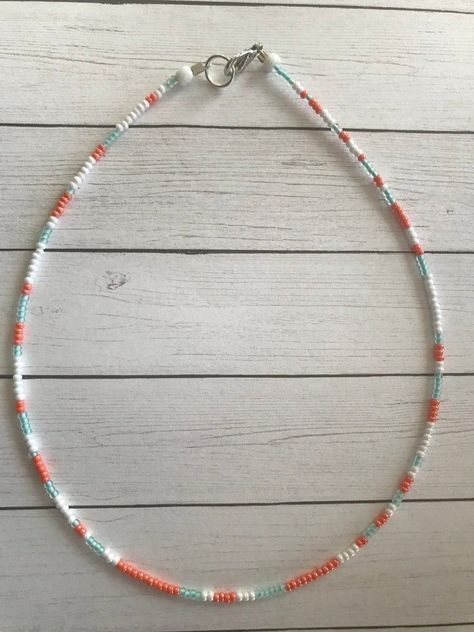 Pink dream seed bead necklace choker -  Pink dream seed bead necklace choker | Etsy Seed Bead Necklace Choker, Simple Beaded Necklaces, Beaded Jewelry Necklaces, Beaded Necklace Designs, Beaded Necklace Diy, Beads Bracelet Design, Necklace Patterns, Seed Bead Necklace, Seed Bead Bracelets