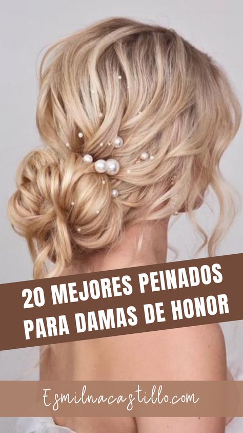 🌸✨ Descubre los peinados más deslumbrantes para las damas de honor más bellas. 💃💕 Prepárate para ser la estrella de la boda con nuestra selección exclusiva de los TOP 15+ peinados. 💐👰 Desde elegantes recogidos hasta románticas trenzas, ¡encuentra el look perfecto para complementar tu estilo y hacer que brilles en ese día especial! 💖✨ Quick Saves