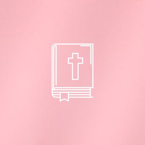 Pink Bible Icon, Pink Cellphone, Ipad Inspo, Kawaii App, Icons Pink, Ipad Aesthetic, Niv Bible, Phone Icons, Book Icons