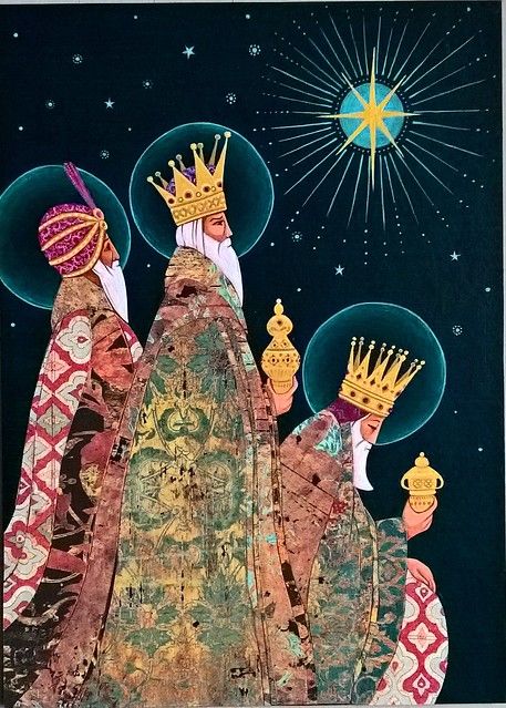 Re Magi, Nativity Painting, 3 Kings, We Three Kings, Hand Painted Card, Christmas Card Art, Three Wise Men, 캐릭터 드로잉, Three Kings