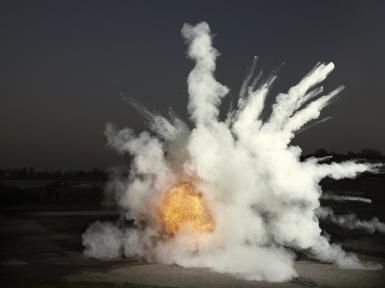 An explosion is evidence of a chemical change. - Ken Hermann, Getty Images Changes In Matter, Chemical And Physical Changes, Chemistry Classroom, 8th Grade Science, 5th Grade Science, Physical Change, Weird Science, Laboratory Science, Chemical Engineering