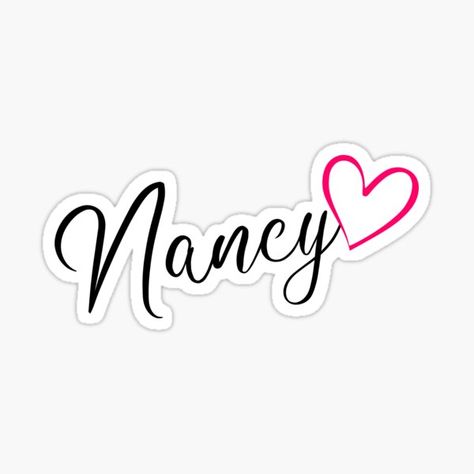 Cathy Name Wallpaper, Name Lucy Wallpaper, Lucy Name Art, Nancy Name Wallpaper, Nancy Tattoo, Nancy Name, Pink Heart Sticker, Olivia Name Art Wall Decal, Name Calligraphy