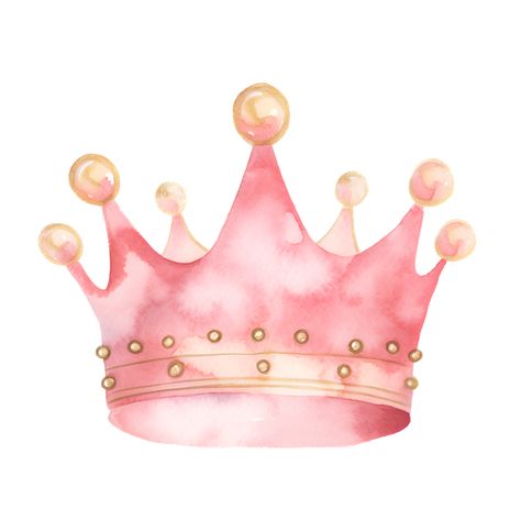 Cute Crown, Crown Pink, Crown Clipart, Clip Art Crown, Crown Watercolor, Princess Clipart, Princess Crown Illustration, Princess Watercolor, Princess Crown Png