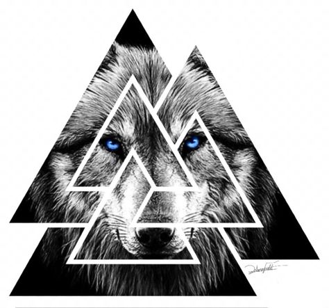 Space Wolf Tattoo, Valknut Tattoo Design, Valknut Tattoo, Forest Forearm Tattoo, Viking Warrior Tattoos, Arte Viking, Warrior Tattoos, Nordic Tattoo, Wolf Tattoo Design