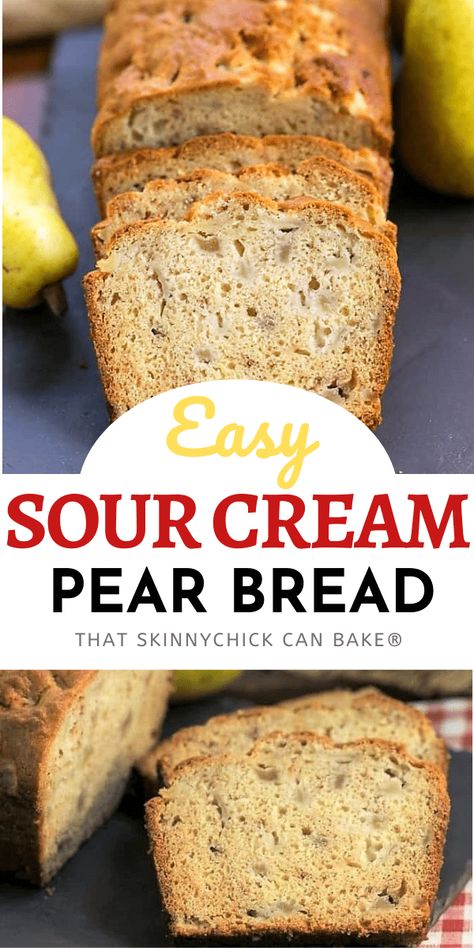 Pear Quick Bread, Fall Breads, Pear Cakes, Pear Recipes Easy, Easy Breads, Pear Dessert Recipes, Pear Bread, Breads Recipes, Best Homemade Bread Recipe