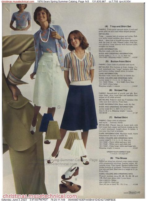 1976 Sears Spring Summer Catalog, Page 143 - Catalogs & Wishbooks Sears Catalog, Fashion 1970s, 60s 70s Fashion, Christmas Catalogs, Fashion Marketing, 1970s Fashion, Stevie Nicks, 70s Fashion, Vintage Skirt