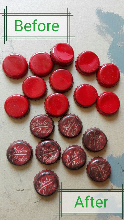 Nuka Cola Cap, Fallout Themed Kitchen, Fallout 4 Birthday Ideas, Fallout 4 Props, Fallout Gift Ideas, Fallout Graduation Cap, Fallout Home Decor, Diy Fallout Decor, Fallout Themed Room