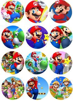 Super Mario Topper, Super Mario Cupcakes, Mario Crafts, Super Mario Bros Birthday Party, Super Mario Cake, Mario E Luigi, Super Mario Bros Party, Mario Cake, Mario Bros Birthday