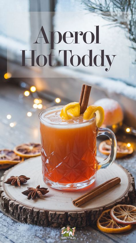 "Warm up your winter nights with this delightful Aperol Hot Toddy Cocktail Recipe! This cozy drink combines the unique flavors of Aperol and whiskey, creating a spiced Aperol Hot Toddy that's perfect for chilly evenings. Enjoy the comforting blend of honey and lemon in this Aperol Citrus Hot Toddy, or try the innovative Aperol Infused Hot Drink for a refreshing twist. Discover the joy of a Spiced Aperol Hot Toddy and indulge in the ultimate Aperol Winter Hot Cocktail experience!" Warm Cocktails Alcohol, Hot Toddy Recipe Whiskey, Cocktails With Honey, Hot Aperol, Hot Toddy Cocktail, Hot Toddy Recipe, Warm Cocktails, Aperol Spritz Recipe, Fruity Alcohol Drinks