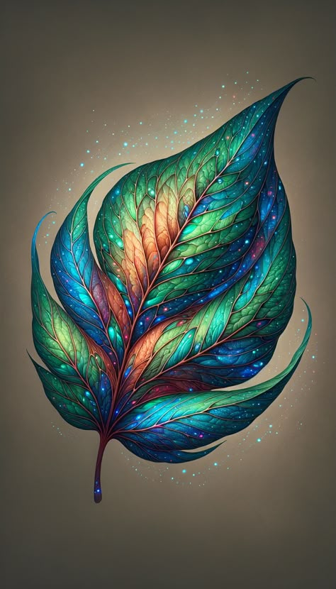 AI illustration of a magical leaf from a fantasy world. Fantasy Plant Magic, Magical Plants Fantasy Art, Magical Plants Art, Mythical Plants, Fantasy Flora, Magic Plants, Fantasy Plants, Potion Ingredients, Magical Plants