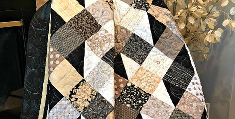 Neutrals are Stunning in This Easy Quilt - Quilting Digest Block Quilt Ideas, Quilting Digest, Block Quilt, Swedish Weaving, Charm Packs, Baby Quilt Patterns, American Quilt, Man Quilt, Precut Quilts