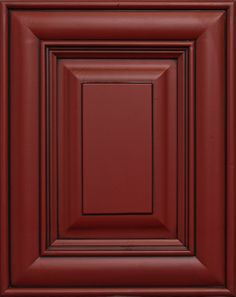 Red with black glaze, consider this for base cabinets instead of darker stain??? Burgundy Cabinets, White Bathroom Paint Colors, Unfitted Kitchens, Farm Kitchens, Red Kitchen Cabinets, House Paints, Red Kitchen Island, Farmhouse Kitchen Colors, Kitchen Color Red