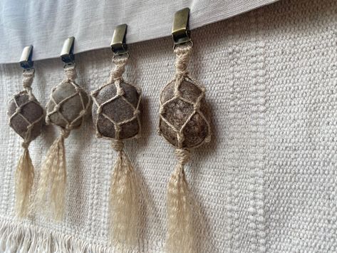 Table Cloth Weights Diy, Diy Table Cloth Weights, Diy Tablecloth Weights, Crafts With Jute Rope, Tablecloth Weights Diy, Table Cloth Weights, Surface Ornamentation, Diy Tablecloth, Macrame Table