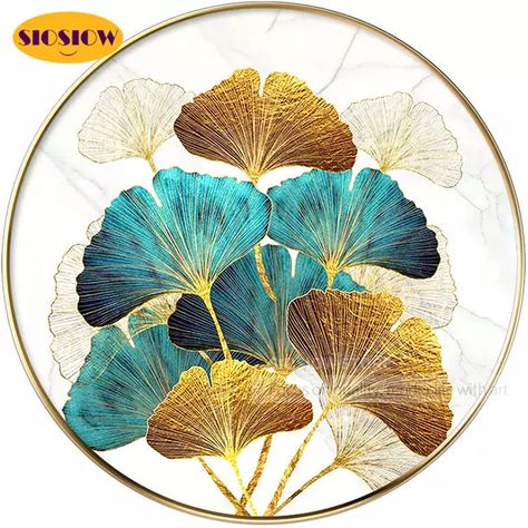 Nouveau Style chinois 5D bricolage diamant peinture Ginkgo Biloba feuille pleine perceuse ensemble rond Daimond broderie point de croix Kit décor maison | AliExpress Fleurs Art Nouveau, Art Deco Wall Art, Abstract Wall Painting, Home Office Decoration, Step Mom Gifts, Glass Artwork, Large Wall Decor, Glass Printing, Leaf Art