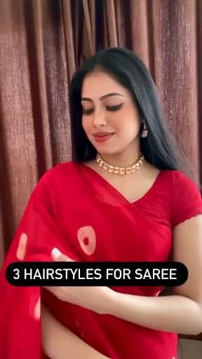 3 easy hairstyles you can carry with a saree #Fashion #Beautiy #Style #smile #gir… [Video] | Hair style on saree, Simple hairstyle for saree, Easy hairstyles for long hair Front Hairstyles For Long Hair Indian, Hairstyles To Do With Saree, Long Hairstyles With Saree, Best Hairstyles For Saree, Front Hair Styles For Saree, Hair Style With Saree Outfit, Hairstyles In Saree Fashion Styles, Front Hairstyle For Saree, Cute Hairstyles For Saree