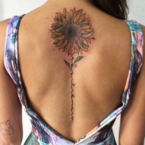 Sunflower Spine Tattoo Tattoo Date, Sunflower Mandala Tattoo, Sunflower Tattoo Ideas, Date Quote, Tattoo Spine, Sunflower Tattoo Sleeve, 100 Tattoo, Geometric Tattoos, Harry Potter Tattoos