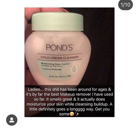 Ponds Moisturizer, Ponds Cold Cream, Best Makeup Remover, Cold Cream, Cream Cleanser, Combination Skin, Ponds, Makeup Remover, Best Makeup Products