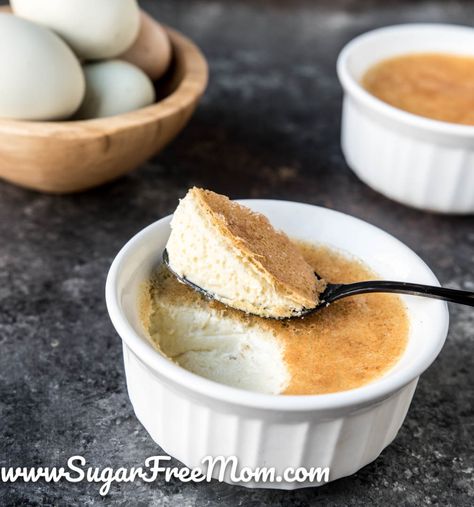 Sugar Free Keto Egg Custard (Carnivore, Low Carb, Gluten Free) Sugar Free Egg Custard, Keto Egg Custard, Easy Creme Brulee Recipe, Keto Puddings, Easy Creme Brulee, Keto Custard, Creme Brulee Recipe Easy, Egg Custard Recipes, Kasey Trenum