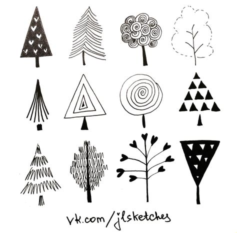 doodle trees Trees Doodle, Doodle Trees, Doodle Tree, Tree Doodles, Doodle House, Draw Trees, Doodles Illustration, Pattern Doodle, Rachael Taylor