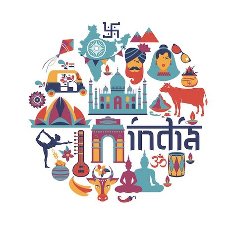 Buddhism travel isolated icons and symbo... | Premium Vector #Freepik #vector #india-travel #indian-architecture #taj-mahal #delhi Mumbai Travel, City Sketch, 2023 Design, Red Fort, India Map, Design Moodboard, India Culture, India Flag, Flat Icons Set