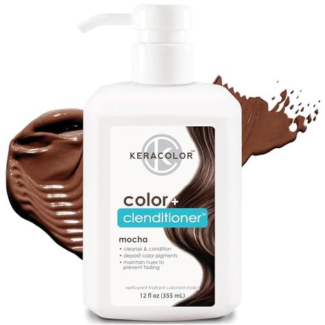 Keracolor Clenditioner Hair Dye (22 Colors) Semi Permanent Hair Color Depositing Conditioner, 12 Fl Oz Keracolor Clenditioner, Color Depositing Conditioner, Mocha Hair, Semi Permanent Hair Color, Permanent Hair Dye, Permanent Hair Color, Semi Permanent, Hair Dye, Dyed Hair