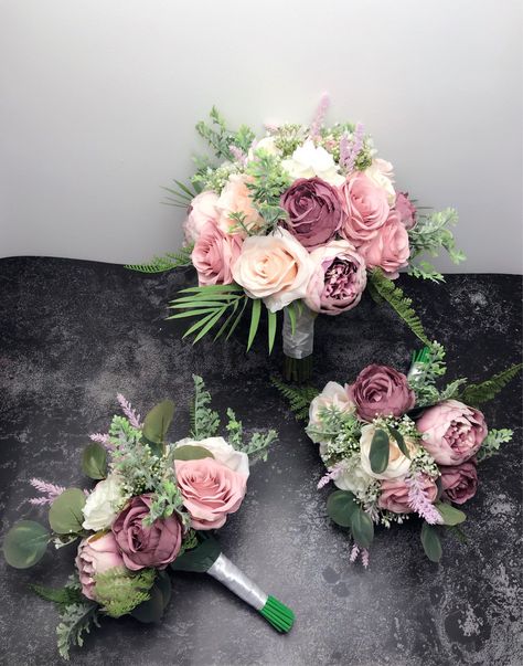 Boho Bouquets, Bouquets Bridesmaids, Ivory Bouquet Wedding, Mauve Wedding, Winter Wedding Bouquet, Rose Bridal Bouquet, Blush Bouquet, Dusty Rose Wedding, Bridesmaids Bouquets