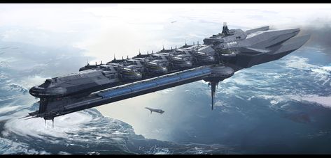 ArtStation - Mothership Design Archangel Aesthetic, Space Warship, Sci Fi Ship, Ship Ideas, Future Technology Concept, Space Ships Concept, Big Robots, Advanced Warfare, Space Ship Concept Art