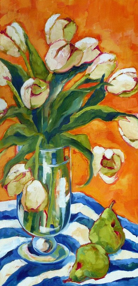 Beth Munro.com | Connecticut Artist: Orange Underpainting, Paintings Of Tulips, Red Underpainting, Tulip Paintings, Floral Art Paintings, Art App, Tulip Painting, White Tulips, Paintings I Love