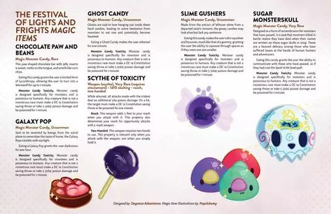 Dnd Magic Items, Magic Monster, Dnd Magic, I Want Candy, Dnd Funny, D D Items, Magic Items, Dnd Monsters, May Designs