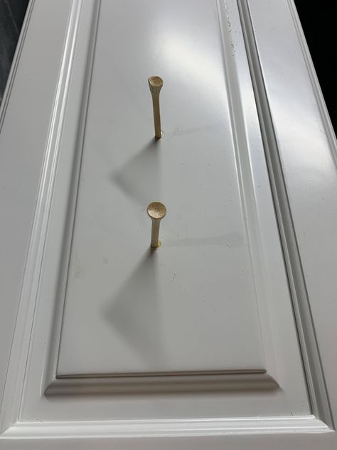 How To Fill Cabinet Hardware Holes, Holes In Cabinet Doors, Paint Your Cabinets, Wood Fillers, Melamine Cabinets, Cabinet Trim, Cabinet Door Hardware, Laminate Cabinets, Cabinet Painting