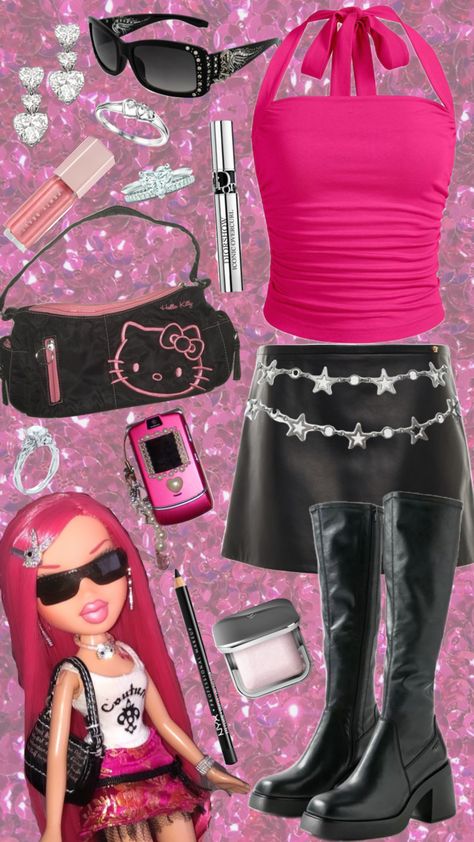 bling #outfit #fashion #outfitideas #outfitinspo #y2k #bratz Y2k Bratz, Hot Pink, Outfit Inspo, Pink, Clothes