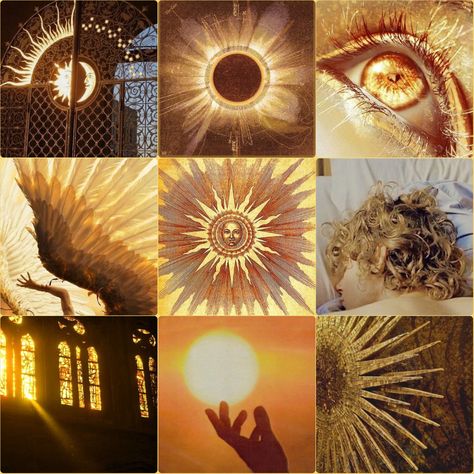 Yellow And Gold Aesthetic, Devotional Acts To Apollo, Apollo God Art, Apollo Witchcraft, Sun Core Aesthetic, Sun God Character Design, Apollo Offerings, Apollo Altar Ideas, Apollo Moodboard