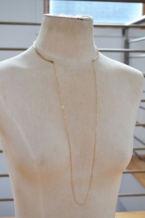 Gold Metal Choker With Long Chain Gold Collar Open Choker - Etsy Canada Long Chain Gold, Golden Treasure, Metal Choker, Gold Collar, Gold Choker, A Necklace, Chain Gold, Choker Necklaces, Long Chain