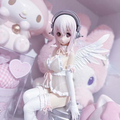 Super Sonico, Stuffed Animals, A Girl, Bears, Animals, Anime