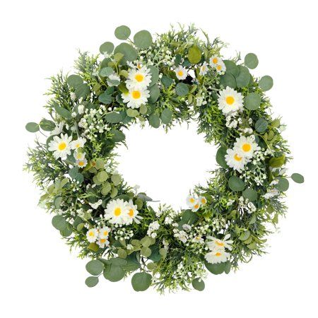 Spring Door Wreath, Spring Floral Wreath, All Season Wreath, Twig Ring, Spring Door Wreaths, Hanging Wreath, Spring Door, White Silk, Door Wreath