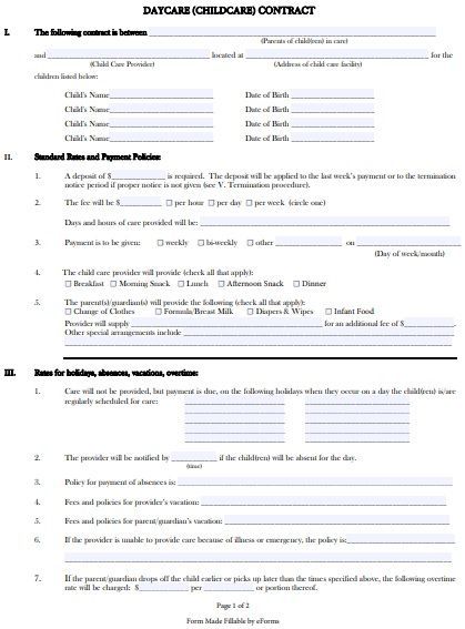 Daycare Contract Templates Daycare Contract Template, Daycare Contract, Daycare Business, Template Word, Contract Template, Childcare, Free Printable, Parenting, How To Apply