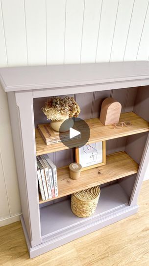 499K views · 25K reactions | Have I changed your mind about dated pine furniture? 

Let me know in the comments! 

Paint - @madebypainthome  BLOOM Chalk Paint 
Topcoat- @madebypainthome Satin Polyseal
Shelves - @feast_watson Liming White Stain & Varnish 

P.s My husbands really counting on a quick sale for this one 🤣🤣 any takers?? 

Comment “cheat” to get my free furniture refinishing cheat sheet! 

#flippingfurniture  #refinishedfurniture #upcycled #trashtotreasure #recycledfurniture #paintedfurniture #interiorstyling #homedecor #flippedinstyle #sidehustle #flippingforprofits #furnitureflip #bookcase #furnituremakeover | Flipped In Style | Furniture Flips | Cōrt · Vintage Painting Pine Furniture, Upcycle Bookcase, Pine Furniture Makeover, Redoing Furniture, Pine Bookcase, Furniture Flipping, Furniture Flips, Furniture Painting Techniques, Counting On