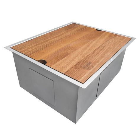 Ruvati Undermount Stainless Steel 23 in. Workstation Single Bowl 16-Gauge Ledge Kitchen Sink, Brushed Stainless Steel Ledge Kitchen Sinks, Sink Undermount, Workstations Design, Workstation Sink, Deep Sink, Prep Sink, Laundry Sink, Bar Sink, Single Basin