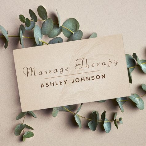 Massage Business Cards, Boho Business Cards, Zazzle Business Cards, Boho Business, Social Media Business Cards, Massage Business, Qr Code Business Card, Paper Business, Message Cards