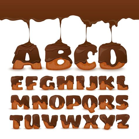 Melting Chocolate Alphabet Cookies Collection Poster Drip Alphabet, Chocolate Ginger Cookies, Chocolate Font, Alphabet Letters Images, Chocolate Letters, Alphabet Cookies, Chocolate Logo, Chocolate Drip, Chocolate Wafers