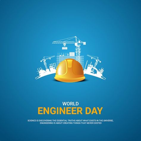 World engineers day and labor day, 5 dec... | Premium Vector #Freepik #vector #engineering-day #engineers-day #industrial-safety #safety-day Engineer Day Poster, Engineers Day Creative, World Engineers Day, Engineering Poster, Happy Engineer's Day, Engineers Day, Poster Images, Dj Photos, Creative Post