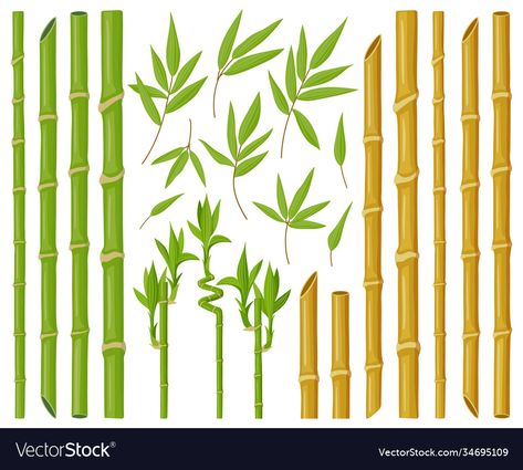 Cartoon Bamboo, Chinese Moon Festival, Bamboo Drawing, Bamboo Plant, Chinese Festival, Tree Templates, Moon Festival, 2d Game Art, Plant Vector