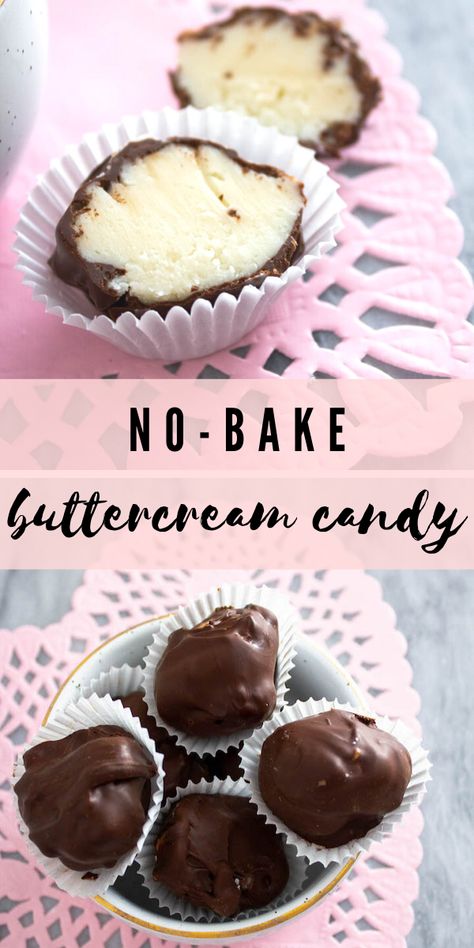 Vanilla Cream Chocolates, Buttercream Balls, Desert Balls, Buttercream Truffles, Buttercream Candies, Buttercream Candy Recipe, Buttercream Candy, Truffles Candy, Bon Bons Recipe